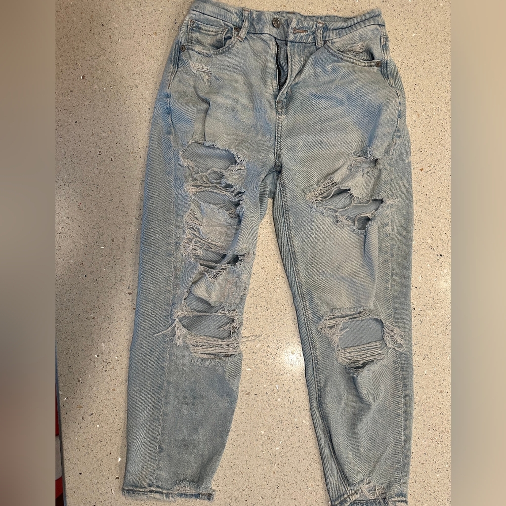 Distressed Light Wash Jeans
